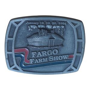 Vintage 1994 Fargo Farm Show Belt Buckle – Franklin Mint Limited Ed. Collectible